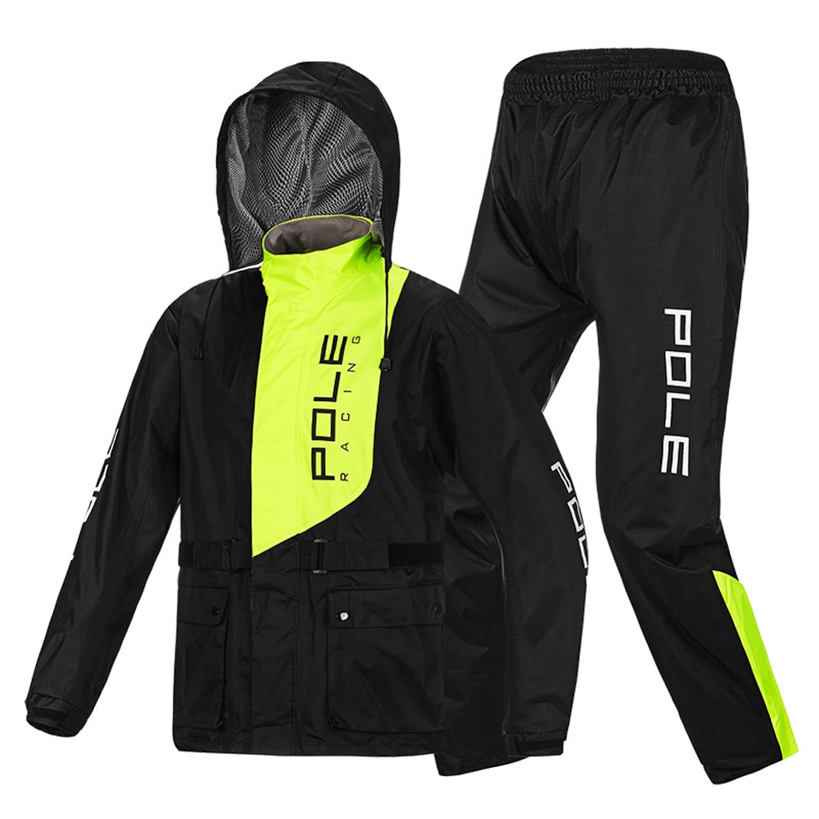 Qican Roupa de chuva masculina impermeável e respirável jaqueta e calça para moto golfe ciclismo pesca caminhada GG