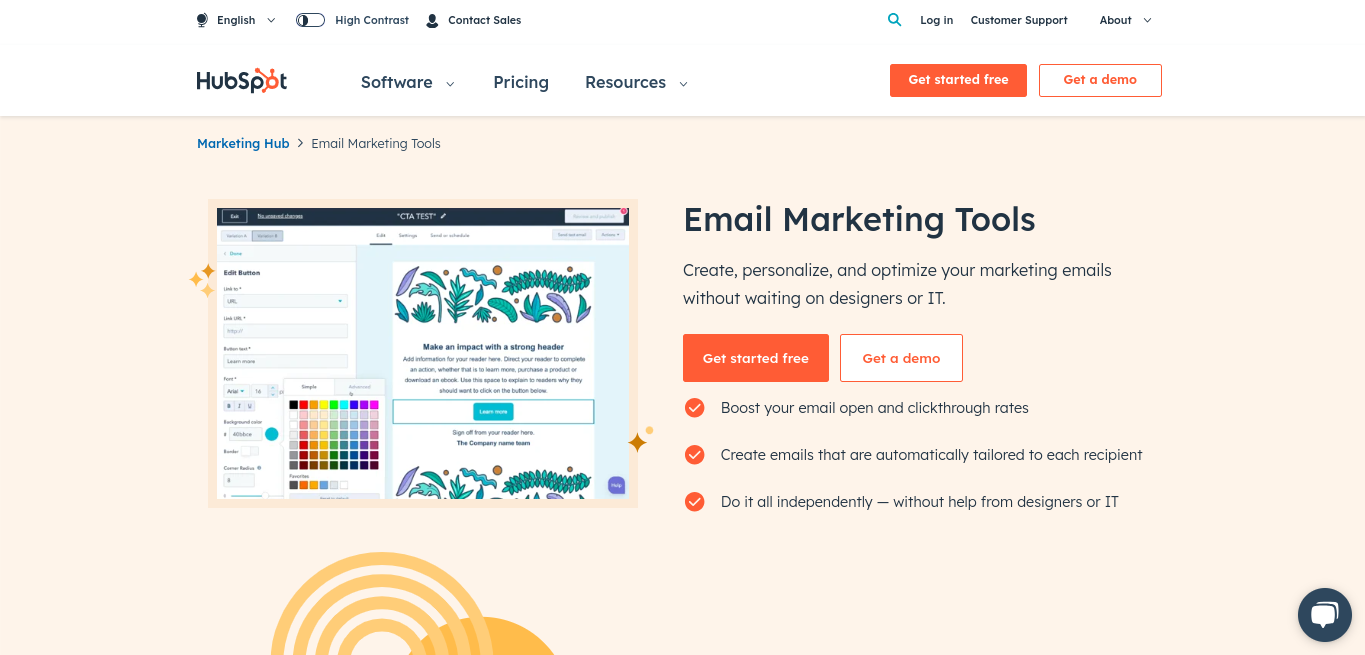 Hubspot email marketing 