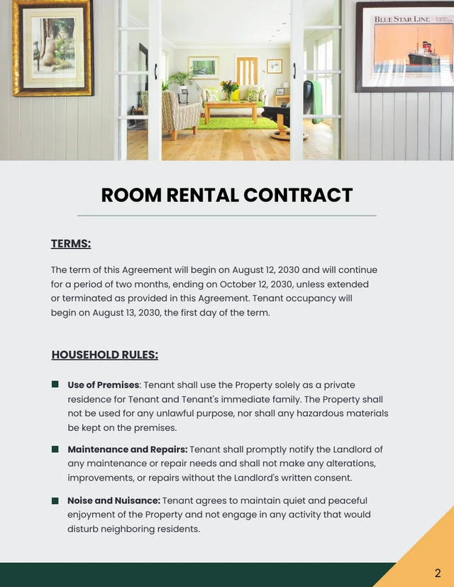 Residential Rental Contract Template