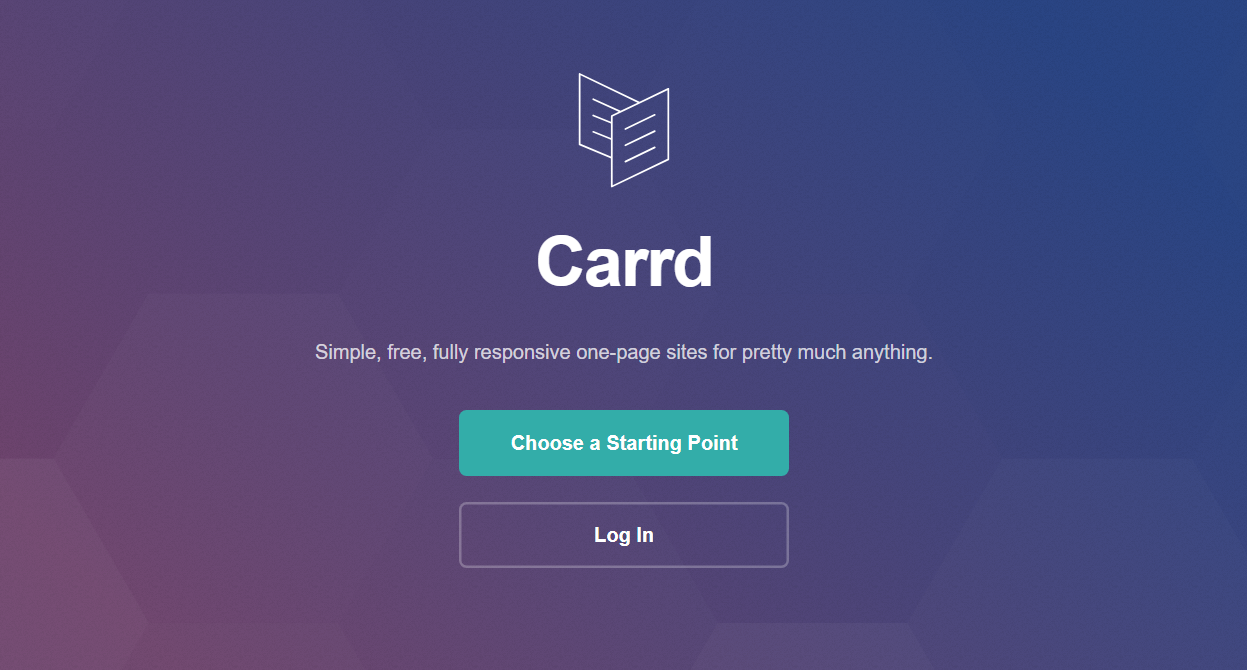 card no code website builder for simple sites