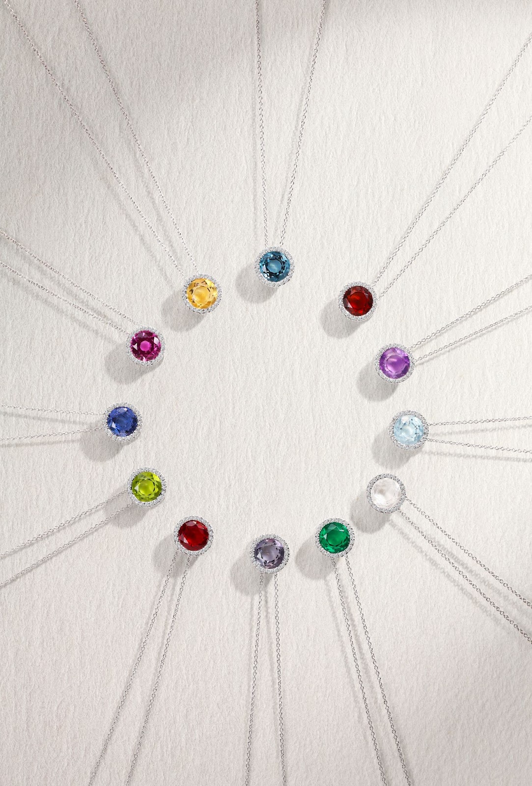 Birthstone pendant necklaces