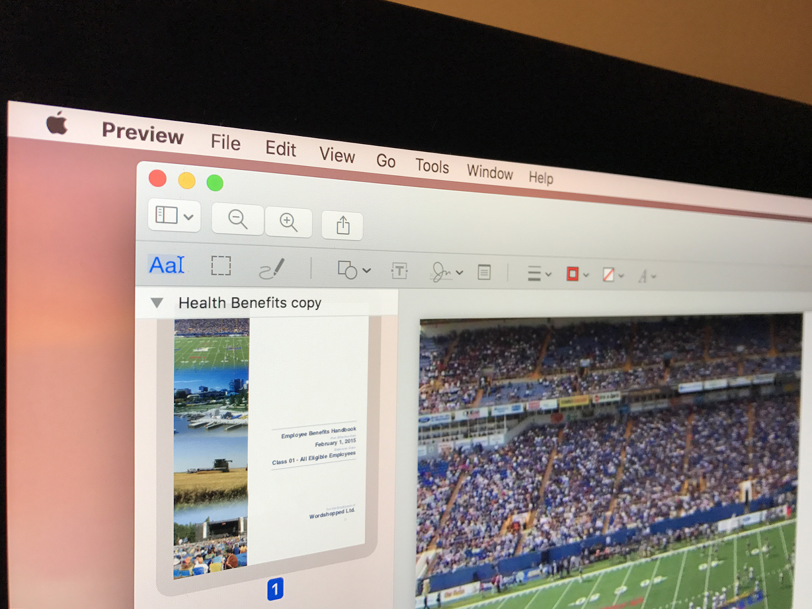 The Preview Application on MacOS