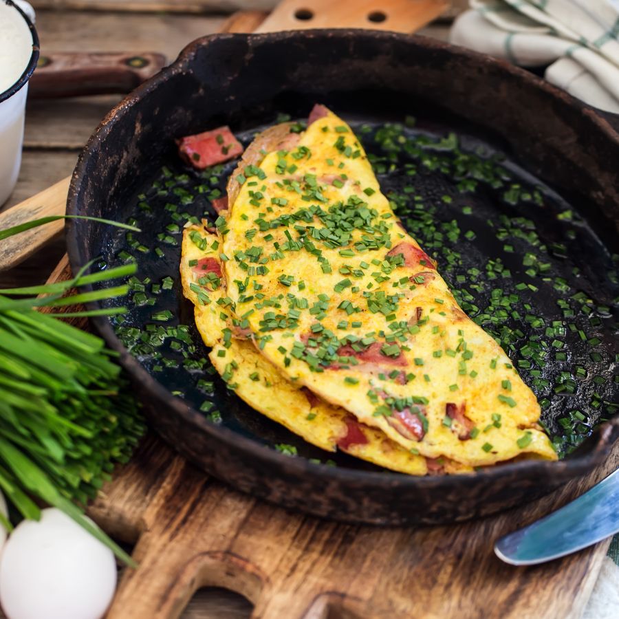 omelet in skillet