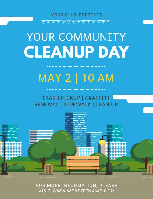 Blue Cleanup Community Day Flyer