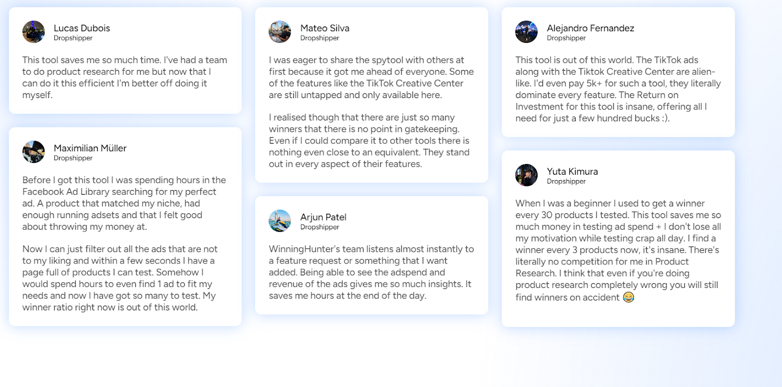 customer reviews for winninhunter