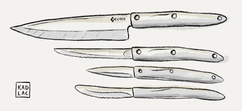 Sketches of kitchen knives