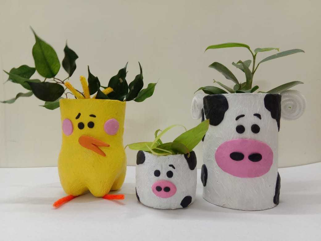 Make DIY Clay Animal Pot for Kids - Clay Art Ideas