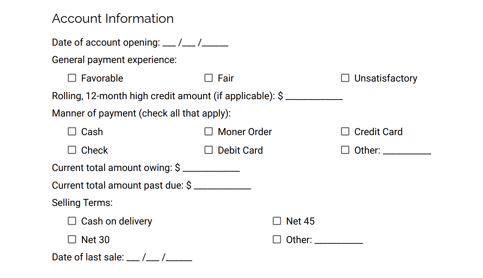 Grainger net 30 application