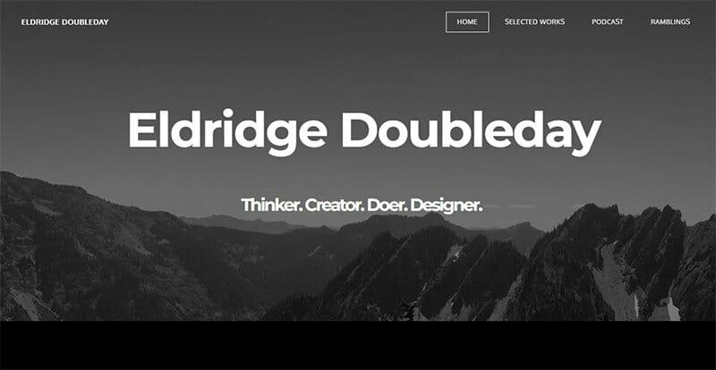 resume website examples; Eldridge Doubleday