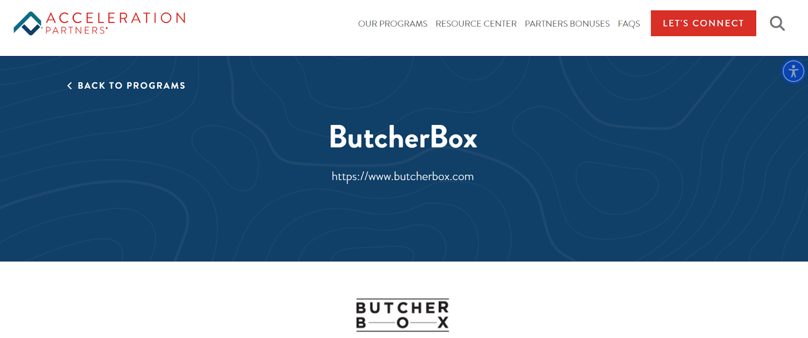 ButcherBox  affiliate program home page