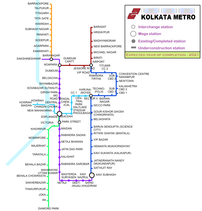 Kolkata Metro Map