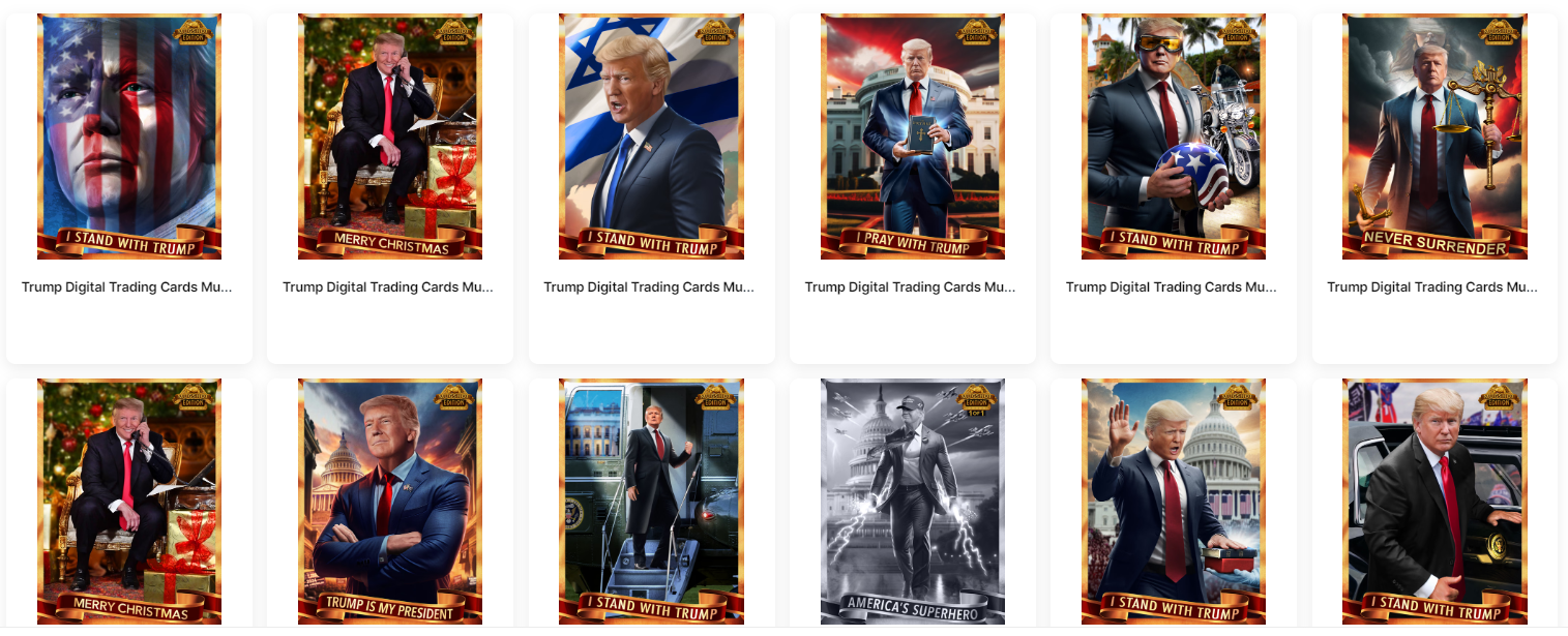 Trump Digital Trading Cards MugShot Edition