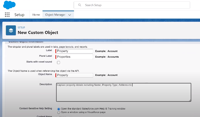 Step 1: Configure Property Object  