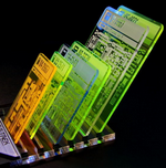 Stacked Quantum Pattern Boards; These use transparent backing on microscopic scale layered silicon circuitry designed after the human brain yet vastly superior