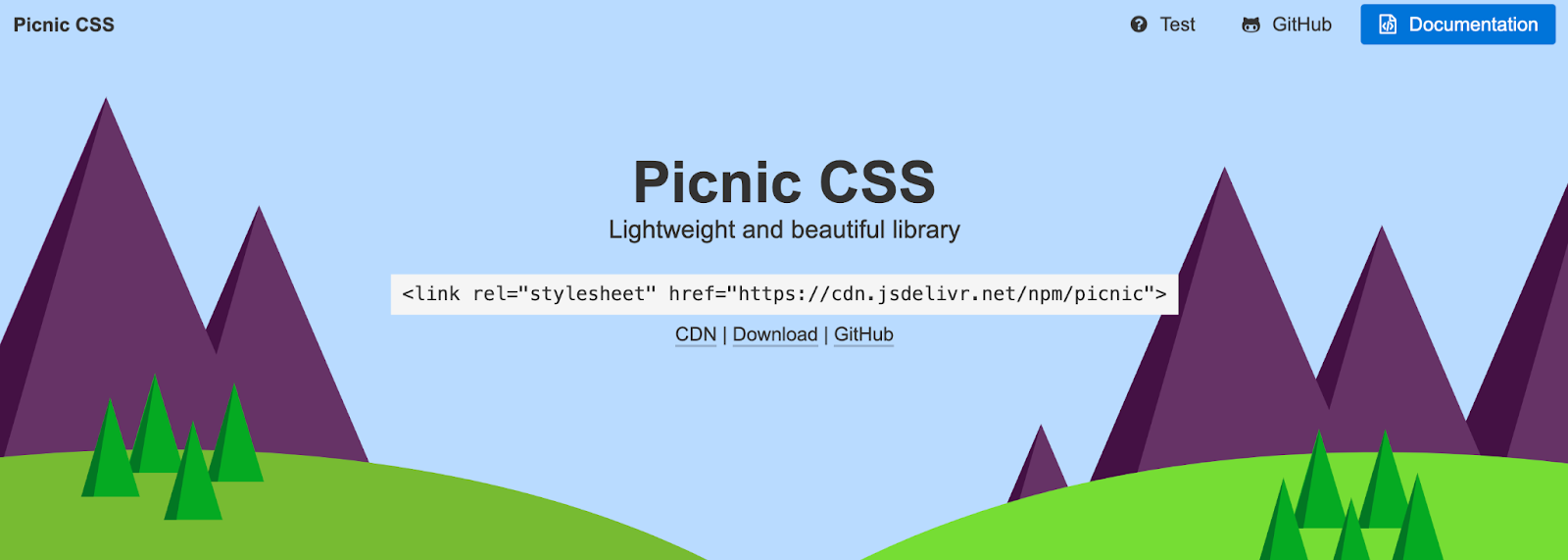 css framework, picnic