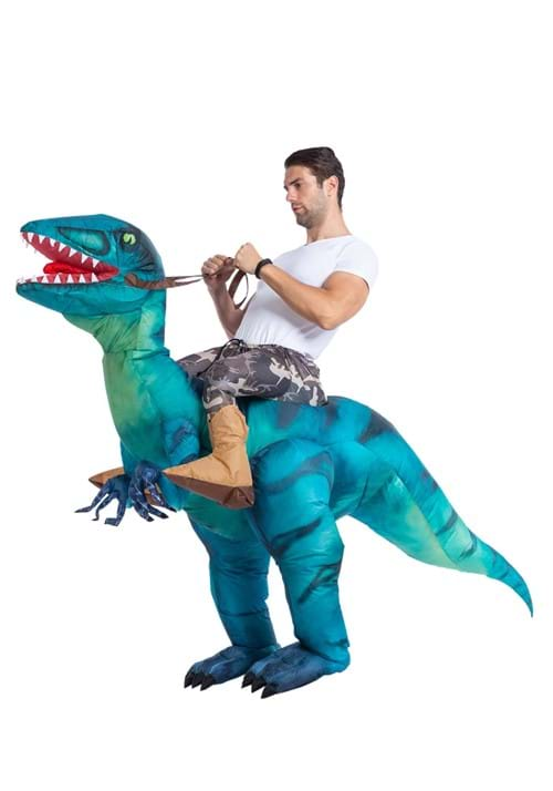 inflatable raptor costume for seniors and retirees