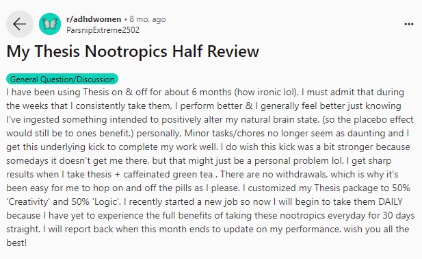 thesis nootropics reddit