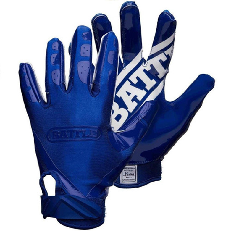 Blue Battle Double Threat Receiver Gloves