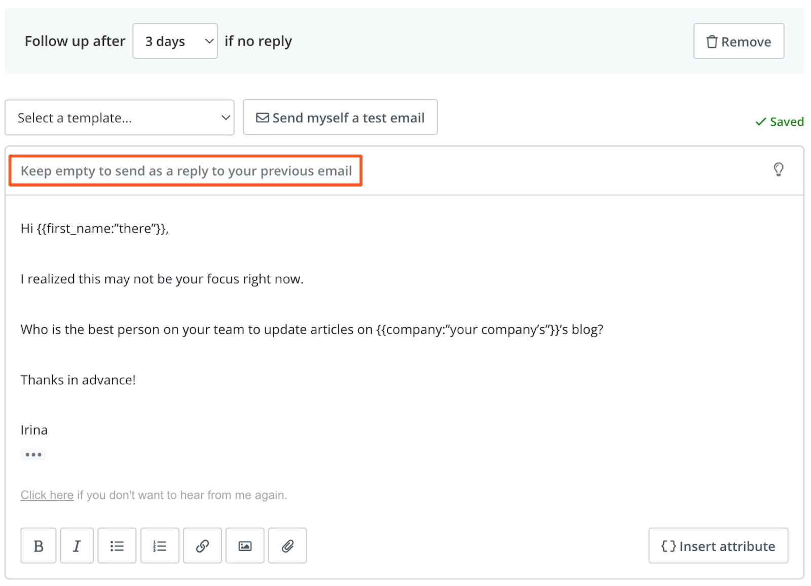 Email Follow-ups with Hunter IO