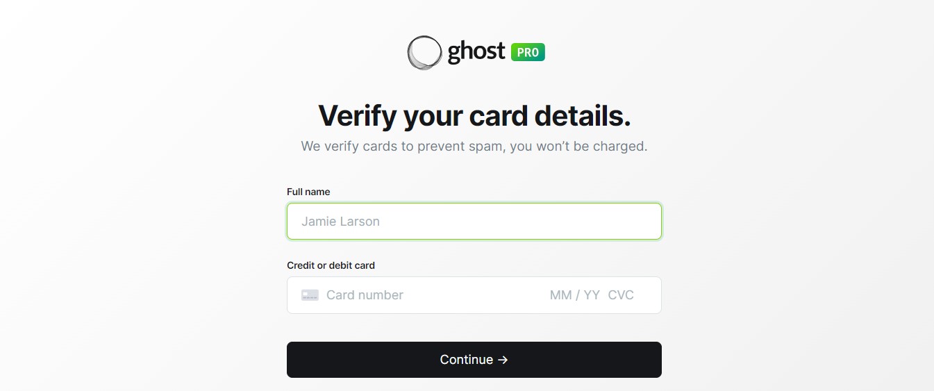 Step 1 to create a fashion blog on Ghost:
