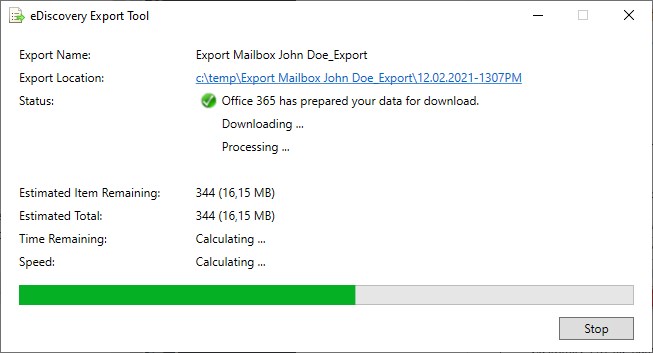 Download progress o365 pst file