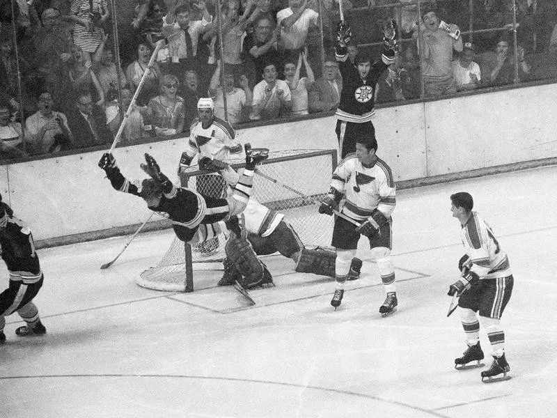 Bruins win the Cup in Overtime!  (Image: A.E. Maloof/AP Photo, 10 May 1970)