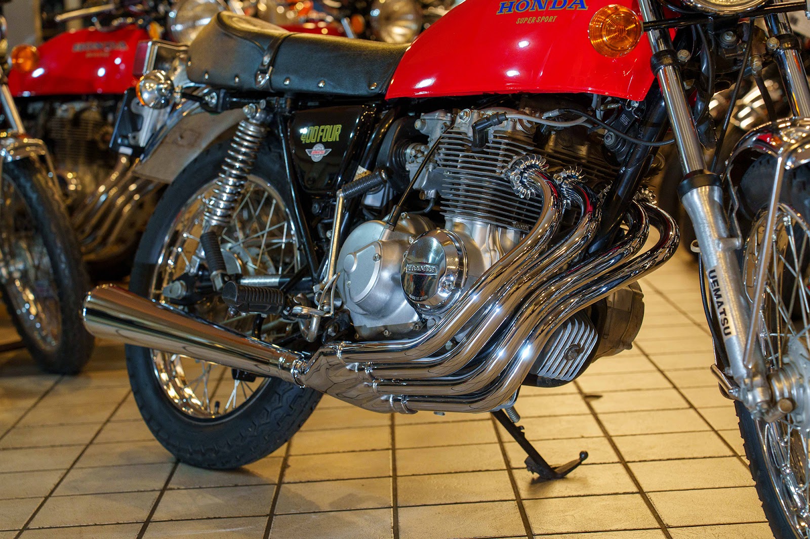 CB400F cb400f AGAIN アゲイン手曲げ 鉄管 メッキ 64パイ 398 408 希少