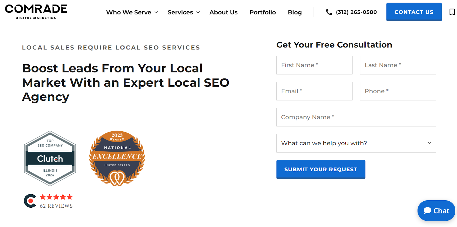 Comrade Digital Marketing Agency listed as one of the best SEO companies for Roofers