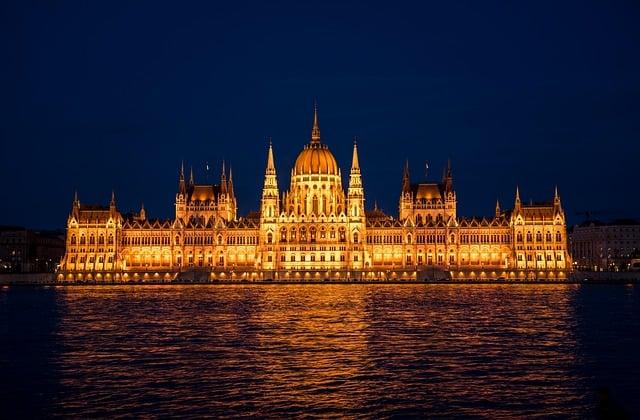 Budapest, Danubio, Noche, Hungría
