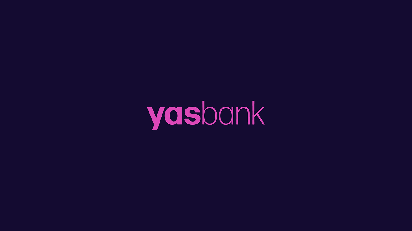 Background blue with logotype Yasbank pink