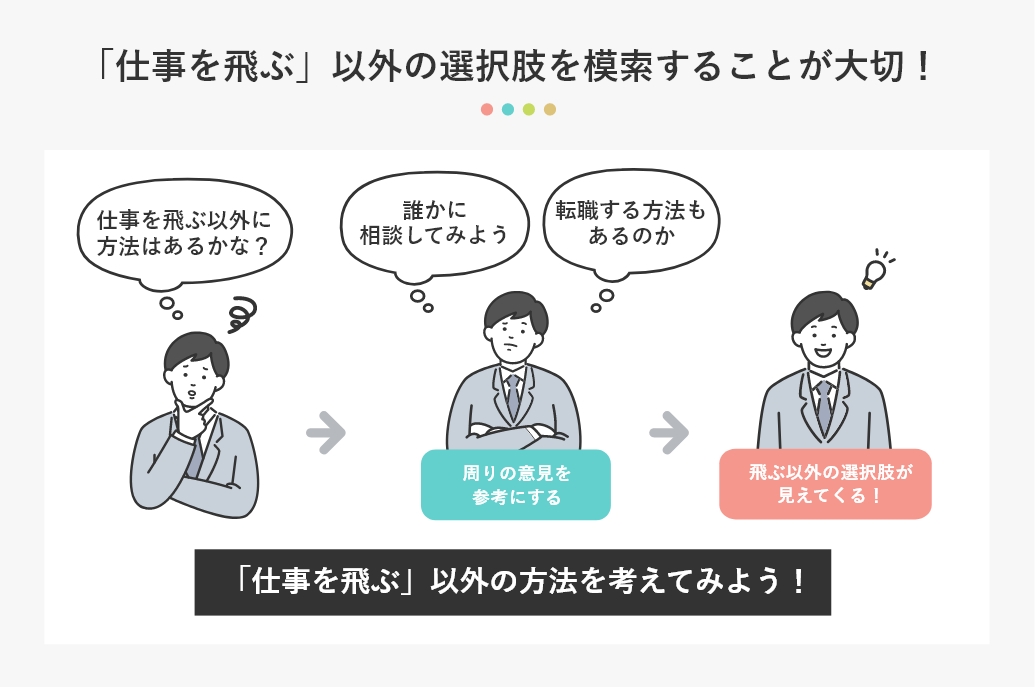 「仕事を飛ぶ」以外の選択肢を模索することが大切！