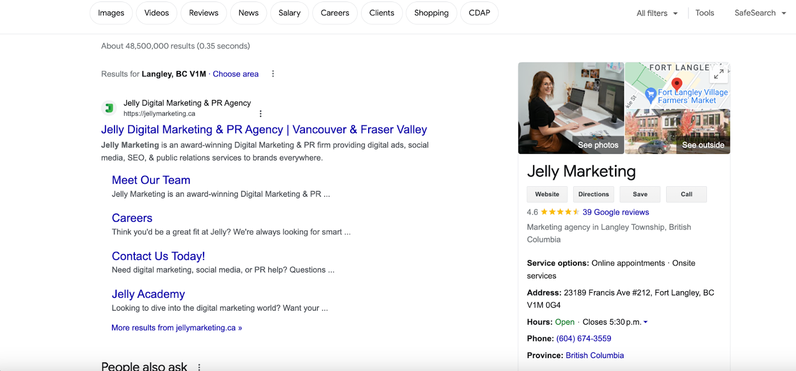 Jelly Marketing on SERPs