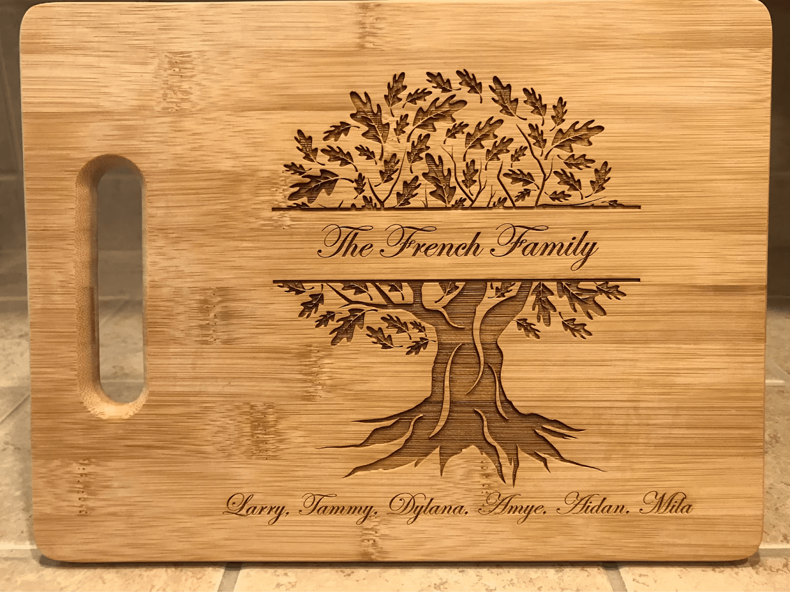 Personalized Family Tree Cutting Board