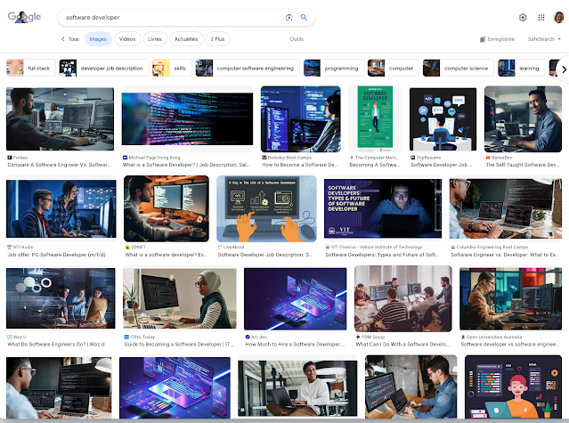 Results of Google image search for "software developer"
