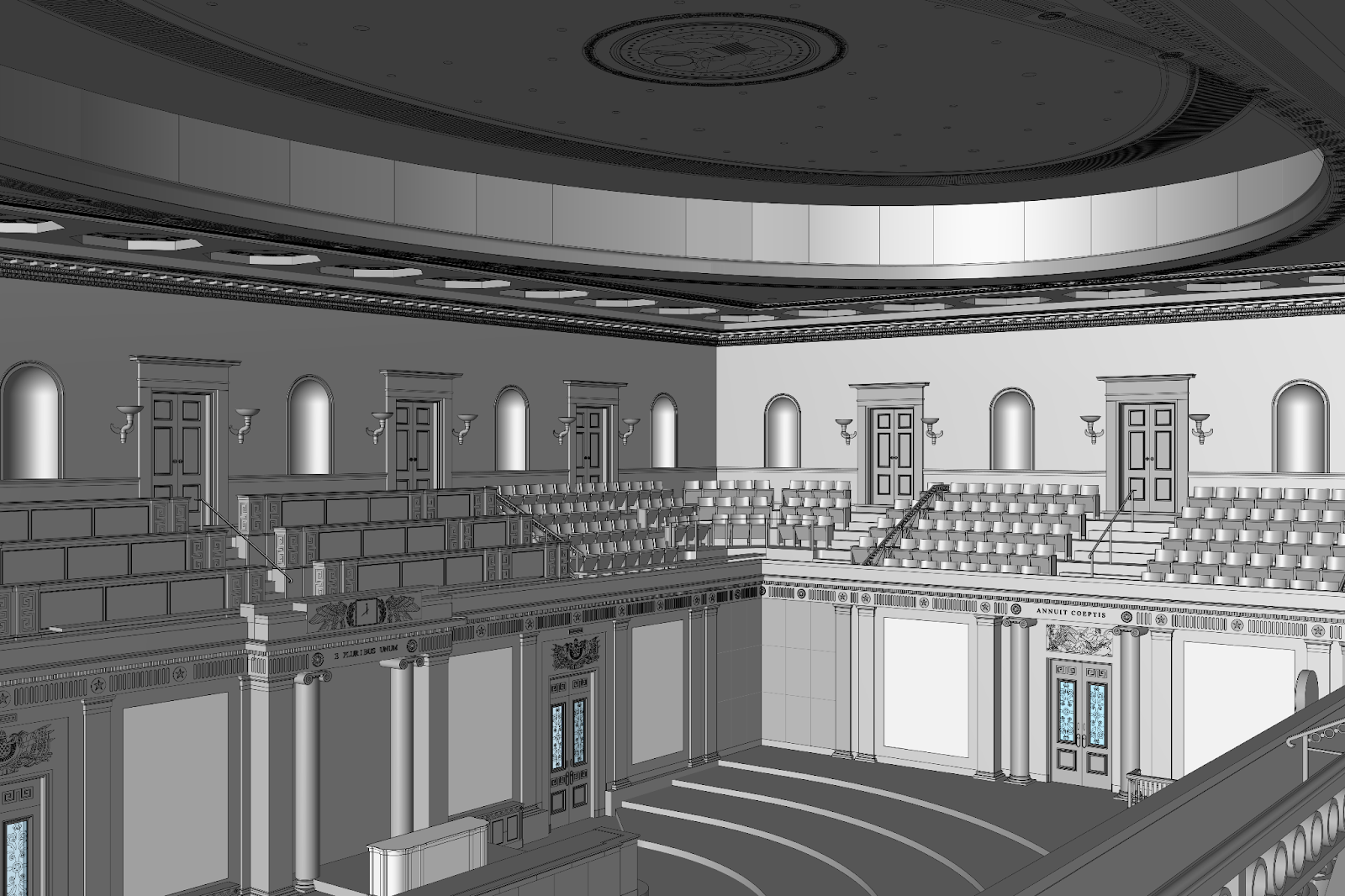 Interior rendering of the U.S. Senate Chamber