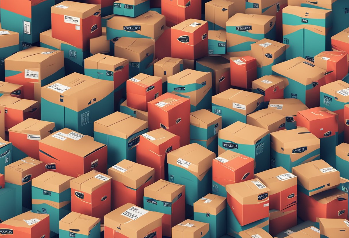 Is Amazon FBA Worth It? an AI generated image of many carton boxes ready for shipping