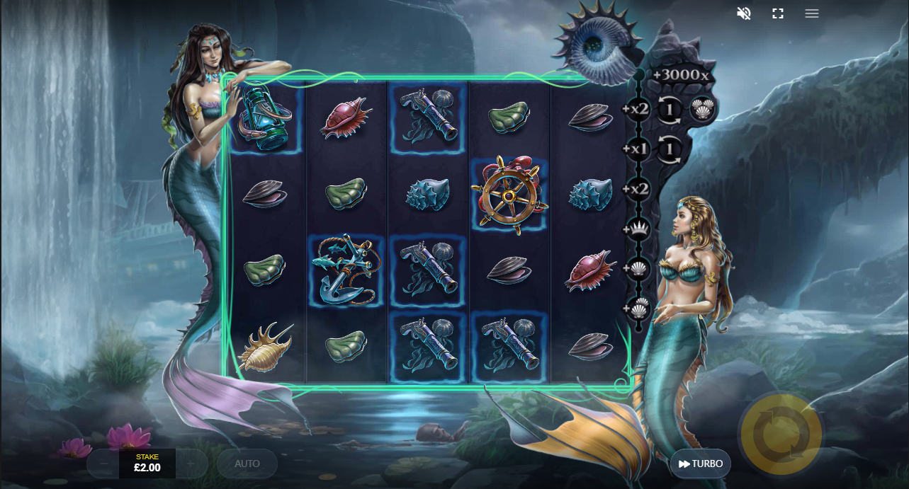 siren's riches slot screenshot by red tiger