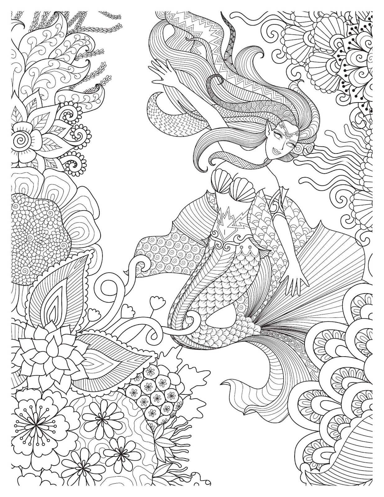 Mermaid Coloring Pages28