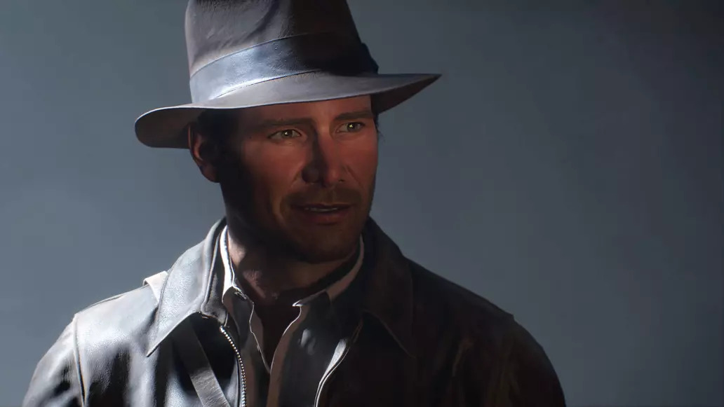 A screenshot of Indiana Jones from the trailer for Indiana Jones and the Giant Circle game. 