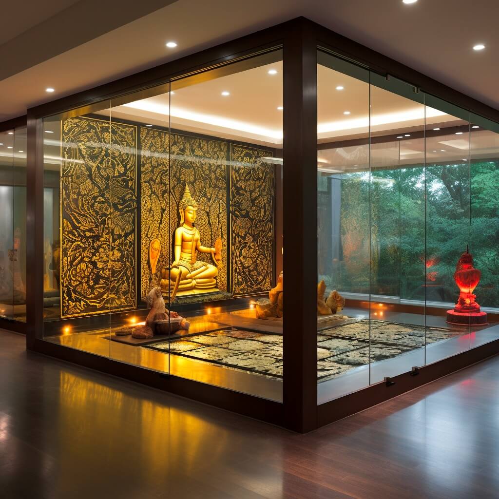 Glass Covered Pooja Rooms