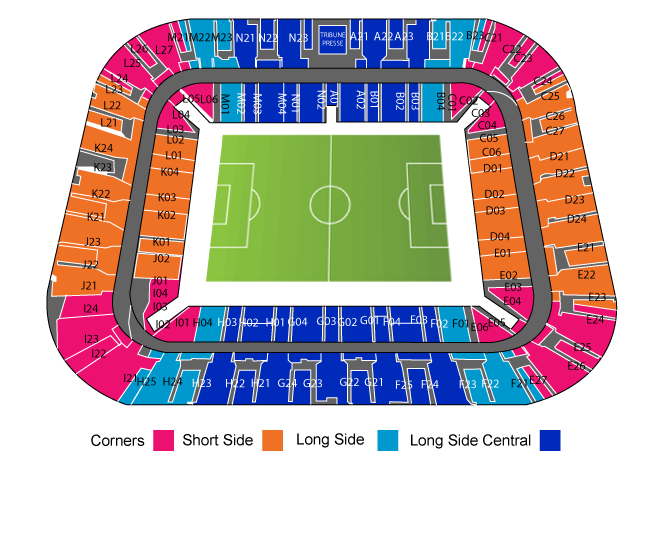 Stade Pierre Mauroy Seating Plan