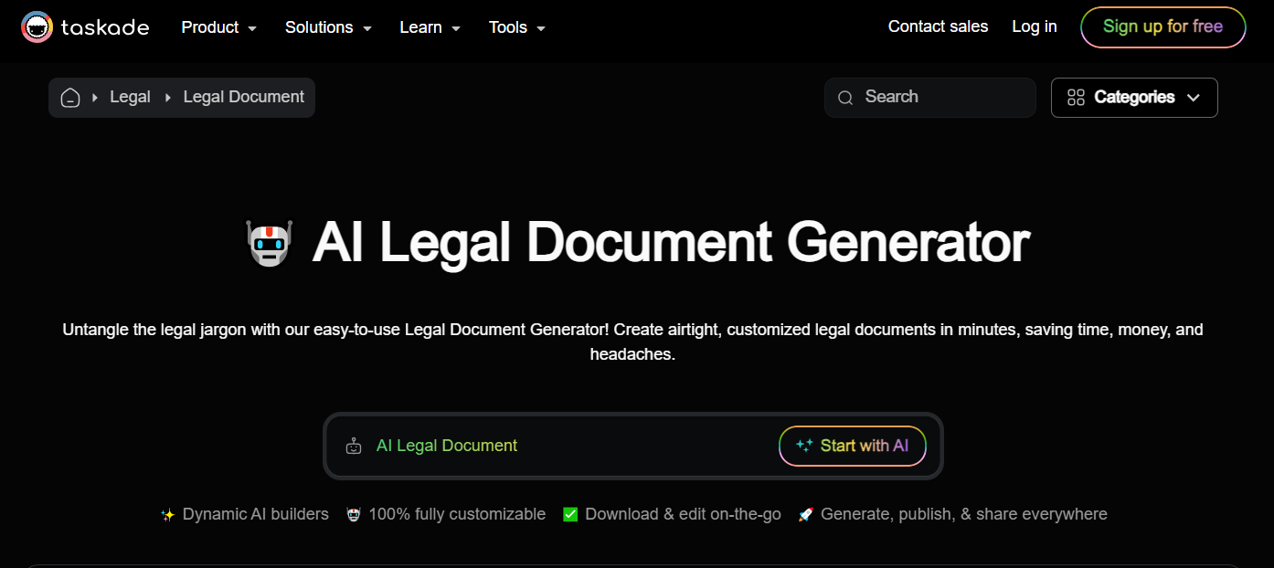 ai legal document generator free