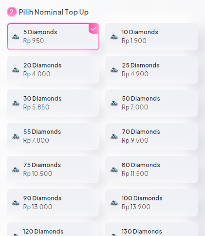 Melalui Saldo Game - Pilih nominal top up