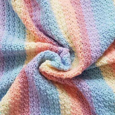 Simple and easy Crochet rainbow blanket patterns