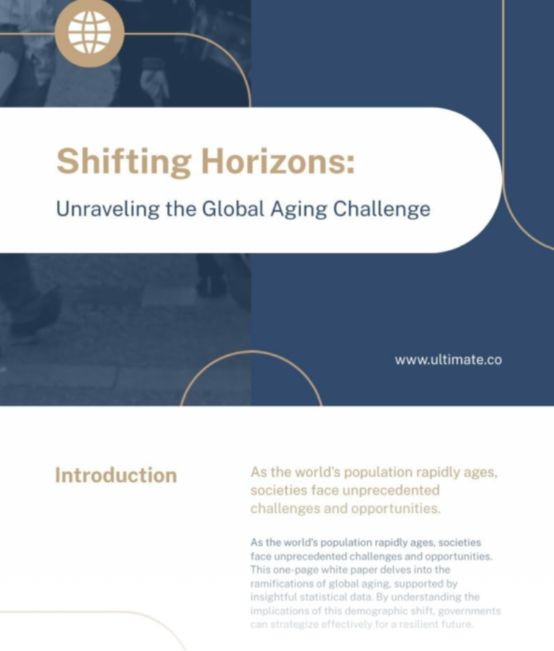 example of white paper on world population and increasing age