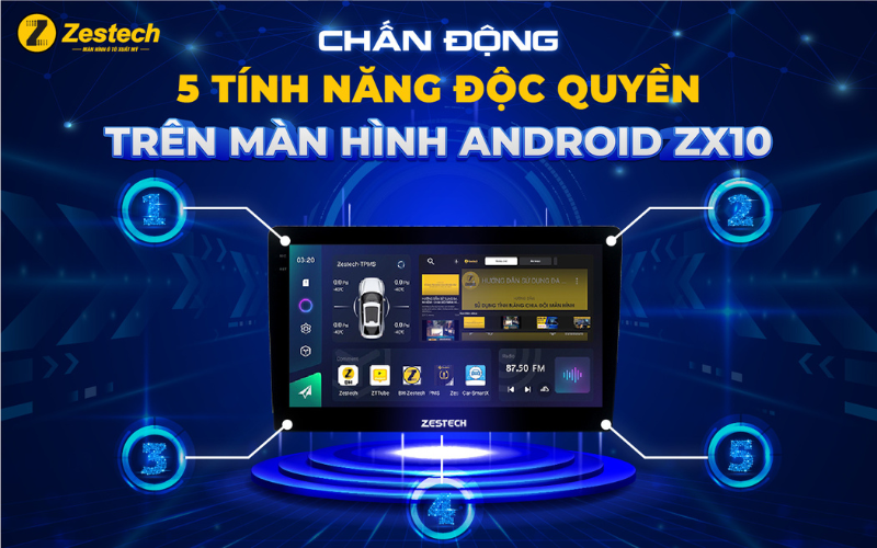 Màn hình Android ZX10 gây chấn động với 5 tính năng độc quyền