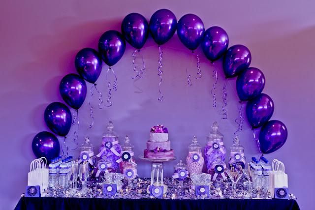 Purple Themed Party by The Velvet Lily Florist - Paperblog | Purple party  decorations, Purple party, Purple birthday party