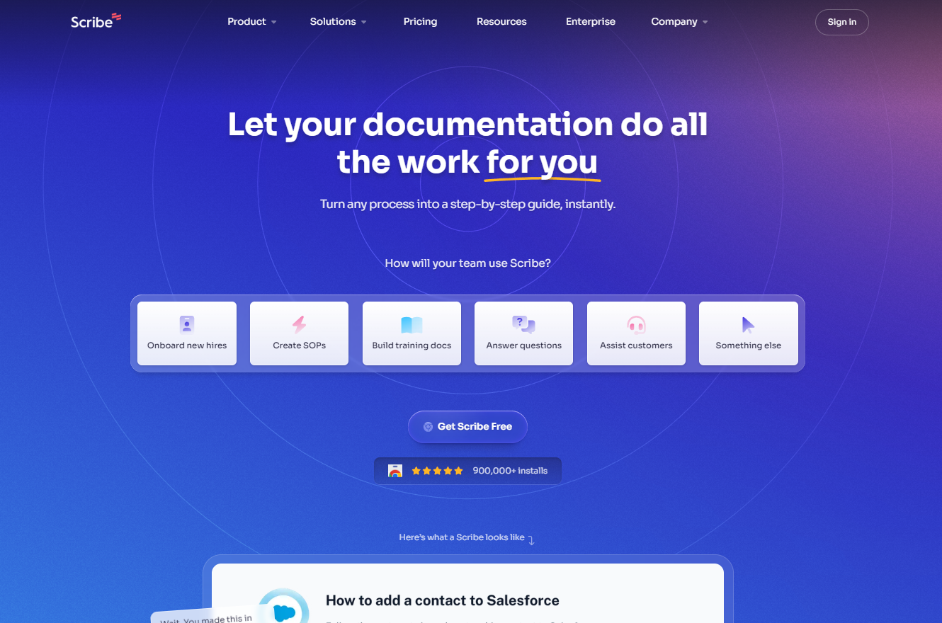 ScribeHow: Let your documentation do all the work for you