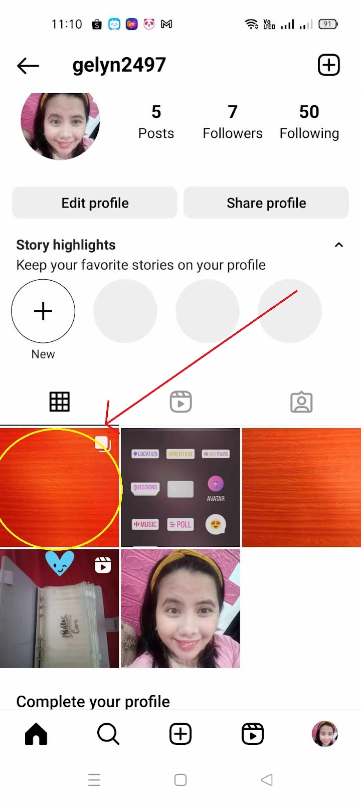 How to Rearrange Photos on Instagram Post - Find Post to Shuffle