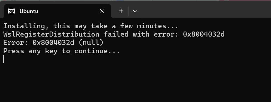 WSL error